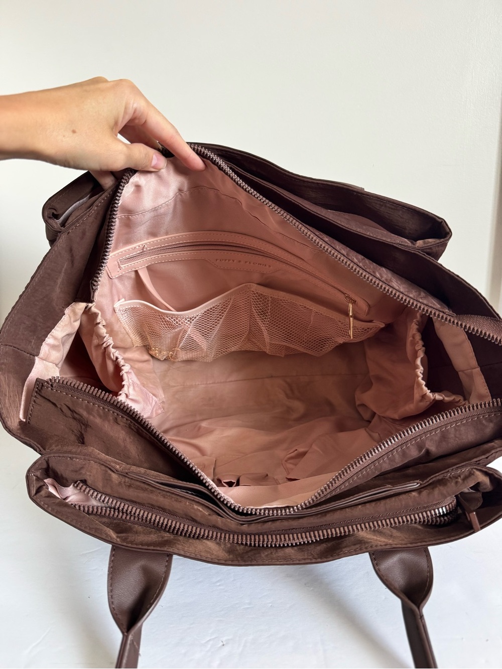 Poppy & Peonies Daily Tote in Espresso - Picture 13 of 16